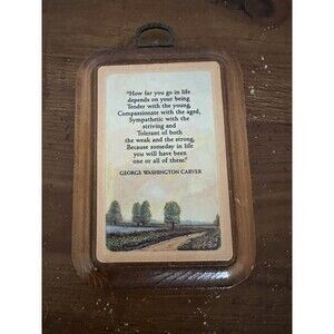 VTG Small Wood Plaque with Inspirational Quote How Long You Go In Live 5X3.5